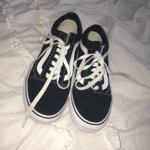 Black vans worn once